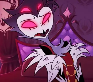 🦉 393e6b04 Stolas Helluva Boss uil, demon, cartoon, hel, prins, stolas whatsapp sticker