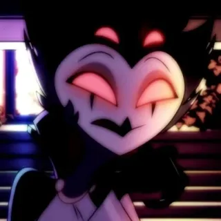 😣 45b17417 Stolas Helluva Boss uil, prins, demon, Helluva Boss, cartoon, animatie whatsapp sticker