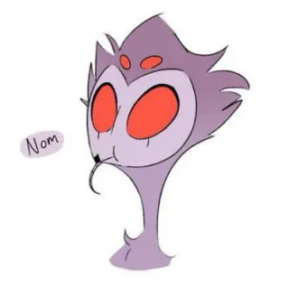 🦉 466bc144 Nom Cartoon, Schattig, Uil, Monster whatsapp sticker