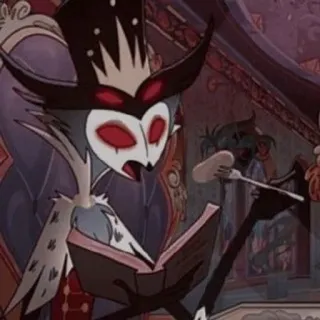 🦉 7906294e Stolas Helluva Boss demon, uil, prins, vogel, cartoon whatsapp sticker