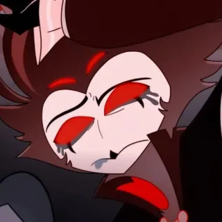 🦉 a6e16325 Stolas Helluva Boss demon, uil, Helluva Boss, cartoon, verdrietig whatsapp sticker