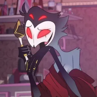 🦉 ae14cb3d Stolas Helluva Boss uil, demon, cartoon, animatie, personage whatsapp sticker