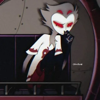 🦉 c153612d Stolas Helluva Boss uil, demon, prins, vogel, helluvaboss, cartoon whatsapp sticker