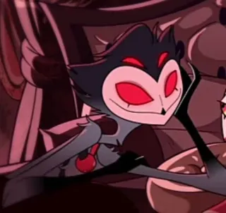 🦉 d85dd4a8 Stolas Helluva Boss uil, demon, anime, cartoon whatsapp sticker