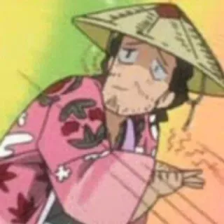 😌 3207b8cb orang, topi, pakaian tradisional, merah muda, gaya anime telegram sticker