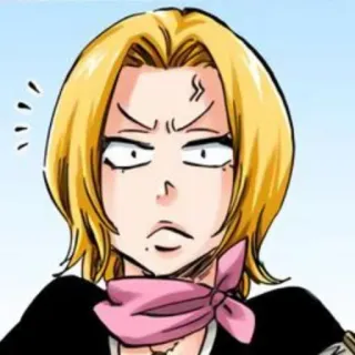 ⚔ 391cc61c Rangiku Matsumoto Bleach Anime, Manga, Bionda, Arrabbiata, Rangiku, Matsumoto telegram sticker