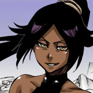 ⚔ 638c8818 Yoruichi Shihouin Bleach Anime, Donna, Sicura di sé, Yoruichi, Shihouin telegram sticker
