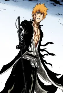 🗡 7f5f209f Ichigo Kurosaki Bleach Anime, Manga, Ichigo, Bleach, Pedang, Darah, Pertarungan telegram sticker