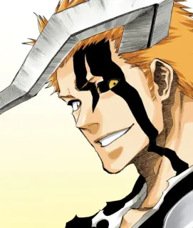 😁 e4087458 Ichigo Kurosaki Bleach Anime, Ichigo, Bleach, Manga, Karakter, Rambut Oranye, Tanduk telegram sticker