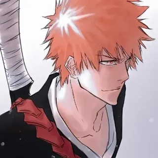 ๐ 7f8f4b2d Ichigo Kurosaki Bleach Ichigo Kurosaki, Bleach, anime, manga, shonen, sword telegram sticker