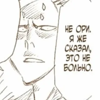 👹 ade49121 НЕ ОРИ. Я ЖЕ СКАЗАЛ, ЭТО НЕ БОЛЬНО. 动漫, 漫画, 对话框, 严肃, 引言 telegram sticker