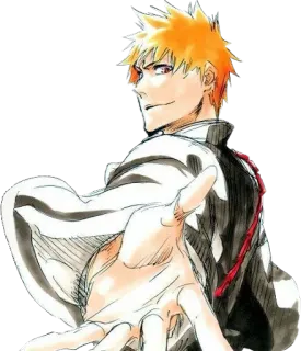✋ 38660dad Ichigo Bleach Anime, Manga, Ichigo, Bleach, Karakter, rambut oranye, jangkauan telegram sticker