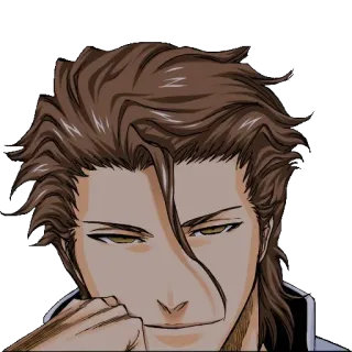 😏 a65400d6 Sosuke Aizen Bleach Anime, Manga, Bleach, Sosuke Aizen, penjahat, karakter telegram sticker