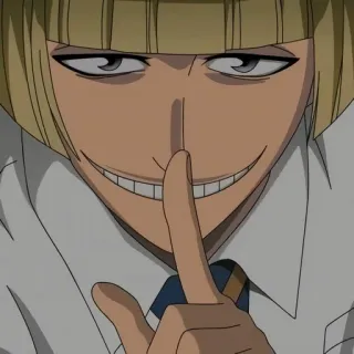 🤭 f983005c Anime, Postać, Palec, Uśmiech, Manga telegram sticker