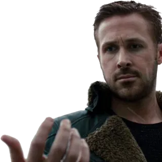 🤔 f9f37df4 男人, 中指, 手势, 瑞恩·高斯林, 演员 telegram sticker