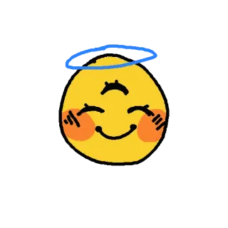 😇 30d06ff6 表情符号, 天使, 可爱 telegram sticker