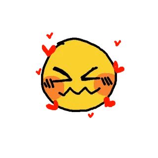 🥰 36cbcb9f 表情符号, 表情, 脸红, 可爱, 快乐, 黄色 telegram sticker
