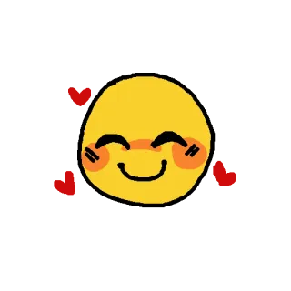 😊 4598a890 表情符号, 微笑, 快乐, 可爱, 脸红, 黄色 telegram sticker