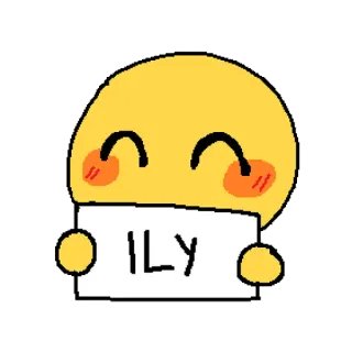 💘 5f53e5f8 ILY 表情符号, 爱, 我爱你, 表情, 黄色 telegram sticker