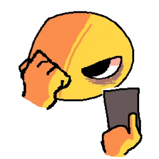 😒 92b9c8cd 表情符号, 脸, 悲伤, 心情, 沮丧, 黄色 telegram sticker
