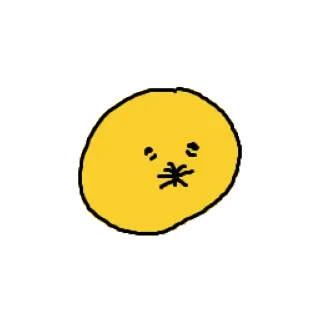 🤐 d6883f15 黄色, 圆形, 脸, 简单, 绘画 telegram sticker
