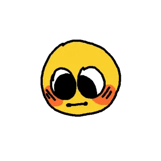 🥺 db6b5119 表情符号, 脸红, 可爱, 表情, 黄色, 脸 telegram sticker