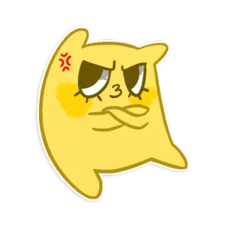 😡 a3e732da โกรธ, อีโมติคอน, การ์ตูน, สีเหลือง, สีหน้า telegram sticker