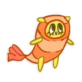 🦐 d03a8135 กุ้ง, อาหาร, น่ารัก, การ์ตูน, มาสคอต, ตัวละคร telegram sticker