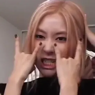 😈 b9b2ec4d persoon, gezicht, portret, vrouw, plezier telegram sticker