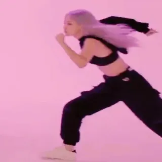 👋 fc41cdcc vrouw, hardlopen, fitness, atletisch, oefening, kpop telegram sticker