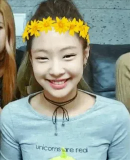 😄 f878ed7e unicorns are real ผู้หญิง, มงกุฎดอกไม้, ยิ้ม, ยูนิคอร์น, น่ารัก, คน, ลายดอกไม้ telegram sticker