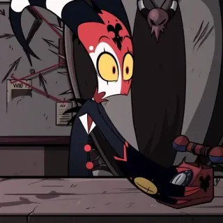 😶 d352dc9e Blitzo Helluva Boss imp, demon, hell, helluva boss, cartoon, animated telegram sticker