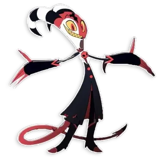 🤷‍♂ f853a56b Blitzø Helluva Boss demon, imp, helluva boss, cartoon, animated telegram sticker