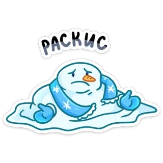 😕 363b9642 Раскис pupazzo di neve, triste, che si scioglie, inverno, cartone animato, neve, sciarpa, emozione whatsapp sticker
