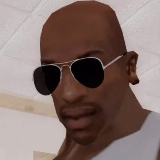 💪 20315b00 CJ Grand Theft Auto: San Andreas CJ, Grand Theft Auto, San Andreas, video game, character, sunglasses whatsapp sticker