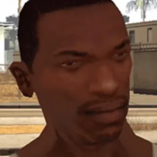 🤨 2520f9a6 Carl Johnson Grand Theft Auto: San Andreas CJ, Grand Theft Auto, San Andreas, video game, character whatsapp sticker