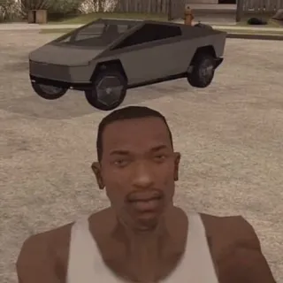 ✌ 73a2a912 CJ Grand Theft Auto: San Andreas CJ, Grand Theft Auto, San Andreas, Cybertruck, car whatsapp sticker