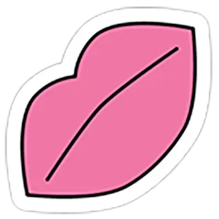 💋 2c96621a lèvres, baiser, bouche, rose, autocollant, cosmétiques telegram sticker