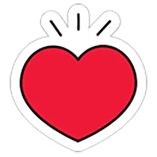 ❤ cee6f1ed coeur, amour, autocollant, rouge, mignon, symbole telegram sticker