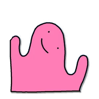 🙃 25787d51 tâche rose, personnage blob, dessin animé, simple, mignon telegram sticker