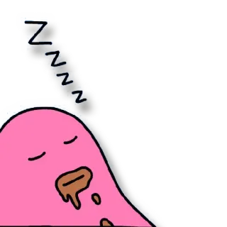 😴 2ec43662 ZZZZZ somnolent, dormir, rose, dessin animé, zzz, fatigué telegram sticker