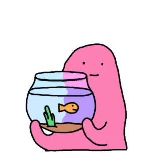 🐟 5e8db8fa poisson, animal de compagnie, dessin animé, aquarium, tâche, drôle, mignon telegram sticker