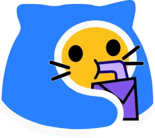 🍷 0e0ce0c2 Эмодзи, Напиток, Кот, Мультфильм telegram sticker