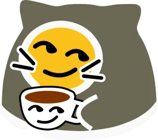 ☕️ 18d2ac18 Эмодзи, Кофе, Кружка, Счастливый, Напиток telegram sticker