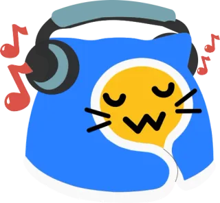 🎧 2b3fe892 кот, наушники, музыка, стикер, милый, мультфильм, анимированный telegram sticker