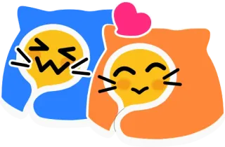 ❤️ 4f6bd2e7 Эмодзи, Кот, Сердце, Милый, Каваий, Наклейка telegram sticker