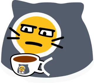 ☕️ 58886c64 Мультфильм, Кофе, Злой, Утро, Напиток telegram sticker