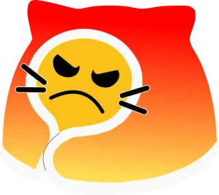 😠 5d012e74 злой, эмодзи, кот, стикер, мультфильм, смайлик, выражение telegram sticker