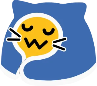 😌 891eac4d кот, спящий, милый, стикер, мультик, животное telegram sticker