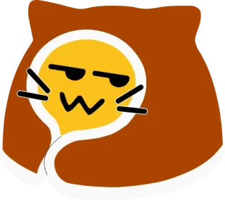 😏 8cd7a4c1 кот, животное, эмодзи, самодовольный, лицо, мультфильм telegram sticker